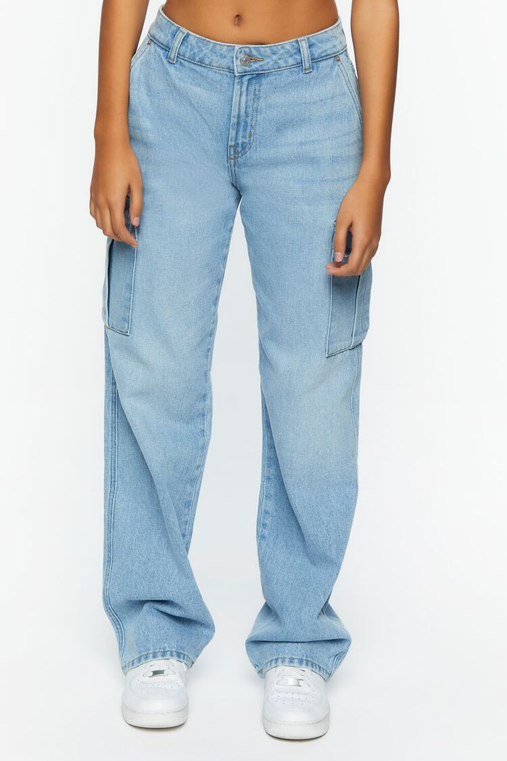 Recycled Cotton Cargo Dad Jeans