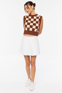 WHITE Pleated Mini Skirt, image 5