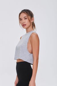HEATHER GREY Cropped Muscle Tee, image 2
