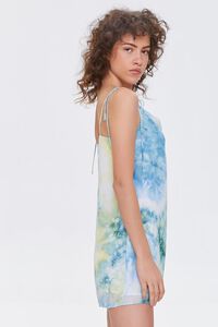 BLUE/MULTI Tie-Dye Chiffon Mini Dress, image 2