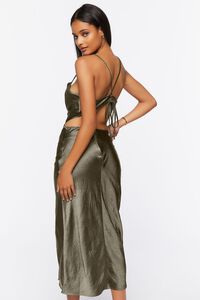 CYPRESS  Satin Cowl Neck Midi Dress, image 3