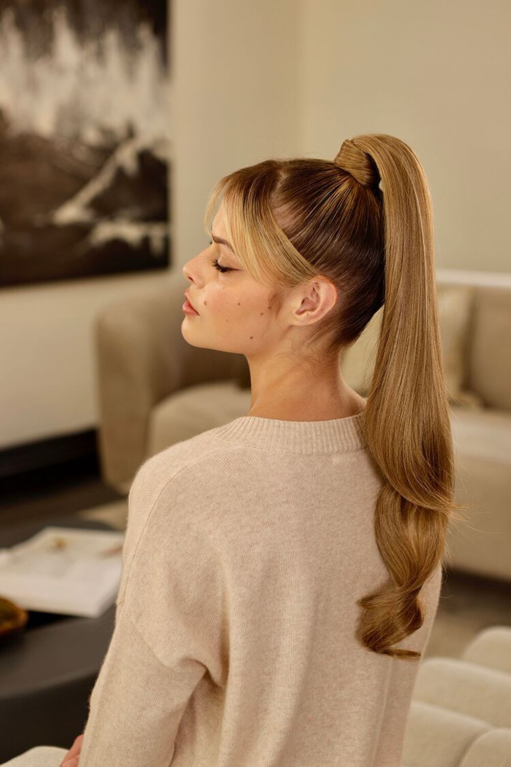 DARK BLONDE PRETTYPARTY The Ruby Ponytail Hair Extension, image 1