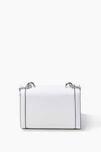 WHITE Structured Piped-Trim Crossbody Bag, image 4