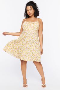 YELLOW/MULTI Plus Size Floral Print Cami Dress, image 4