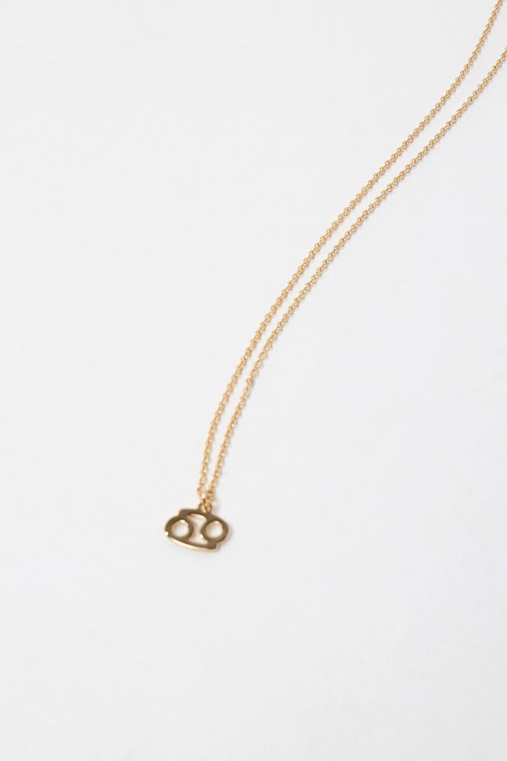 GOLD Cancer Charm Necklace, image 1