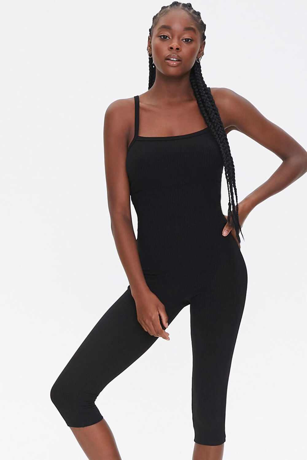 BLACK Cutout Cami Jumpsuit, image 1
