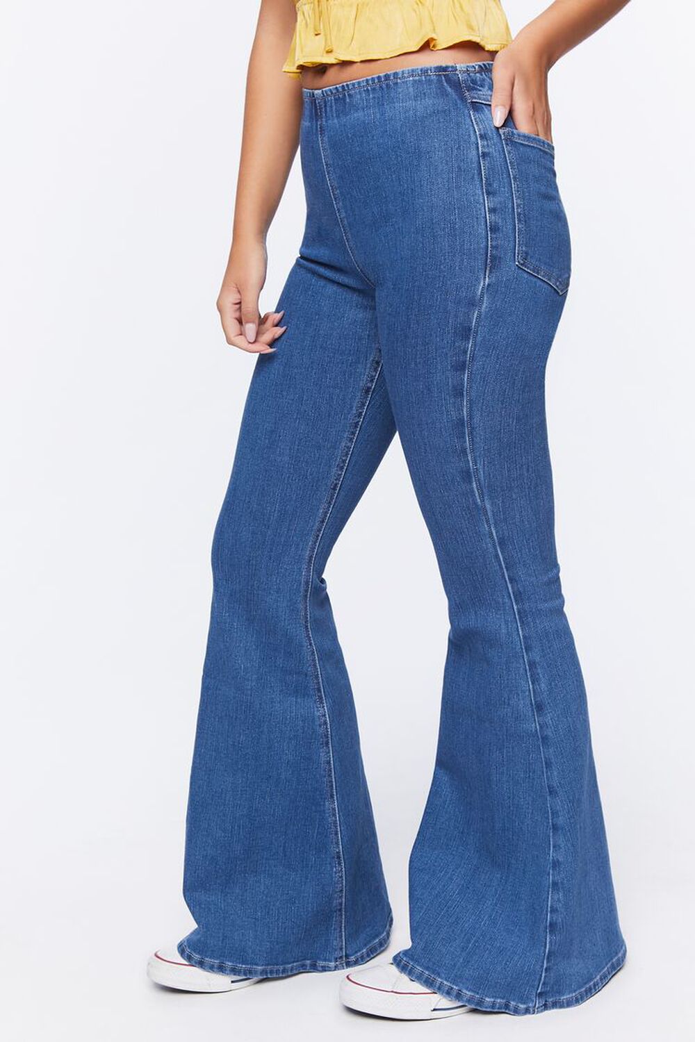 MEDIUM DENIM Premium Flare Jeans, image 3