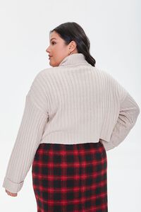 OATMEAL Plus Size Sweater-Knit Turtleneck Top, image 3