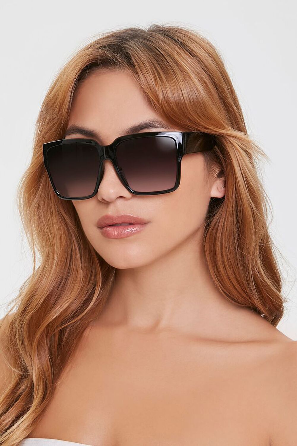 Ombre-Tinted Square Sunglasses, image 1