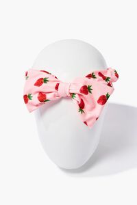 PINK Strawberry Print Headwrap, image 1