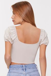 NATURAL Twisted Cutout Crop Top, image 3