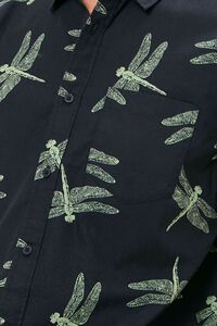 BLACK/GREEN Classic Fit Dragonfly Print Shirt, image 5