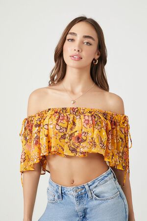 forvisning synet luft Yellow Crop Top | Forever 21