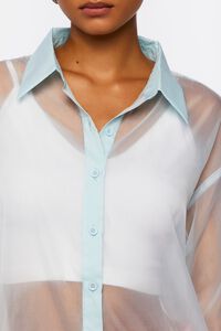 FAIENCE Sheer Organza Long-Sleeve Shirt, image 5