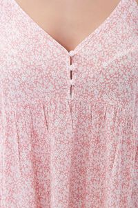 ROSE/CREAM Ditsy Floral Print Mini Dress, image 5