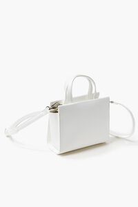 WHITE Faux Leather Crossbody Bag, image 3