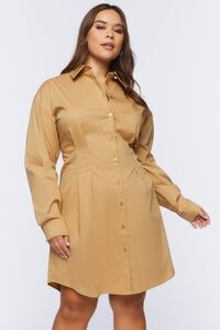 WALNUT Plus Size Mini Shirt Dress, image 4