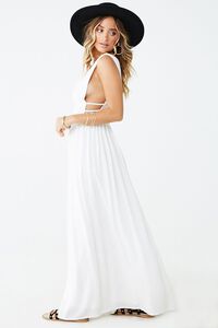 WHITE Plunging Maxi Dress, image 2