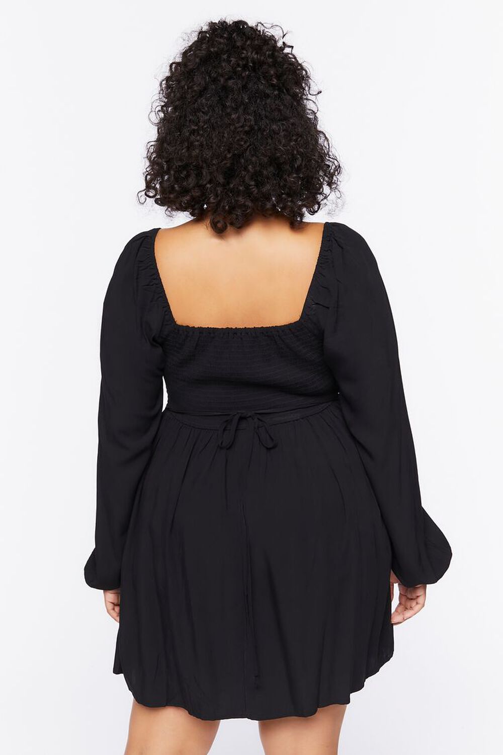 BLACK Plus Size Sweetheart Mini Dress, image 3