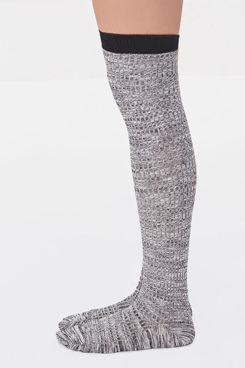 BLACK/MULTI Marled Over-the-Knee Socks, image 2