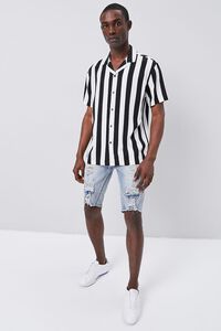 BLACK/WHITE Classic Fit Bold Striped Shirt, image 4