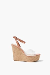 CLEAR Clear-Strap Espadrille Wedges, image 1