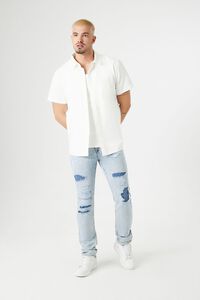 WHITE Short-Sleeve Oxford Shirt, image 4