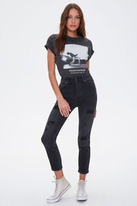 High-Rise Distressed Ankle Mom Jeans, image 5
