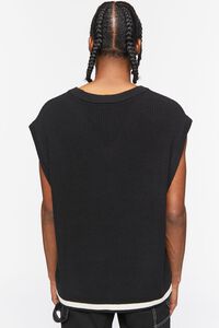 BLACK Contrast-Hem Sweater Vest, image 3