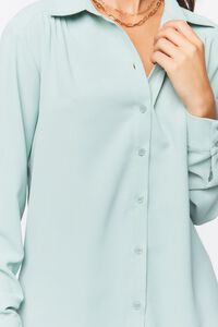 SAGE Poplin Button-Front Shirt, image 5