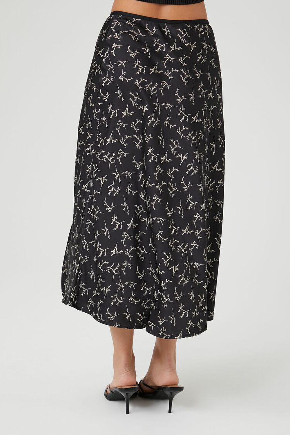 Floral Print Straight Midi Skirt