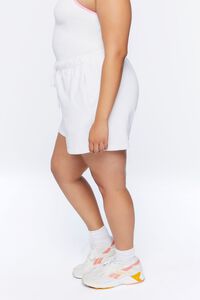 WHITE Plus Size Drawstring Shorts, image 3