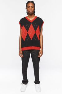 BLACK/MULTI Argyle Sweater Vest, image 4