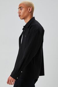 BLACK Seersucker Striped Shirt, image 2