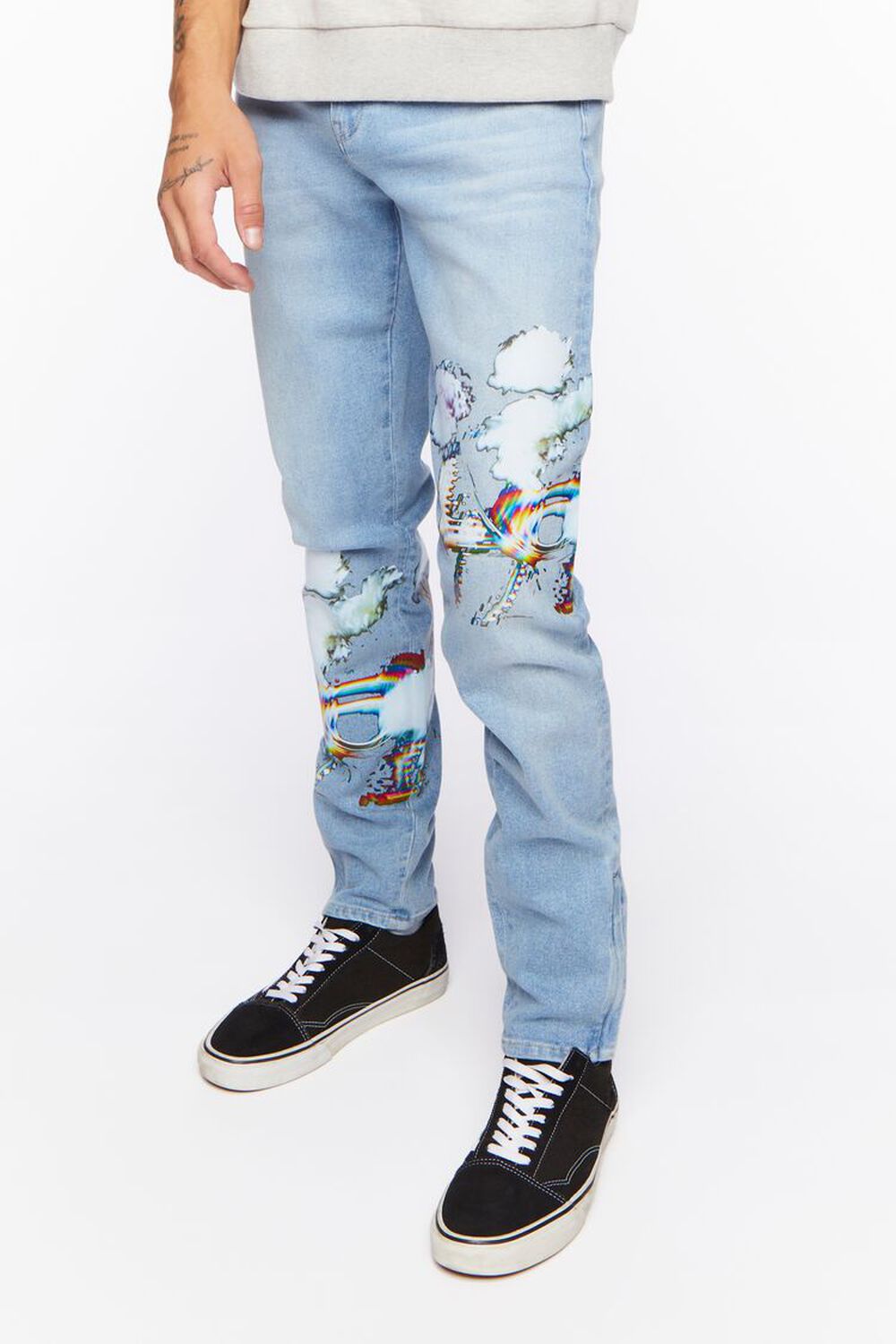 Cloud Graphic Skinny Jeans, image 3