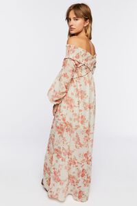 BEIGE/MULTI Floral Off-the-Shoulder Maxi Dress, image 3