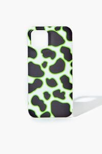 GREEN/MULTI Cow Print Case for iPhone 12, image 1
