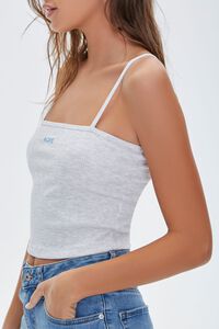 HEATHER GREY/BLUE Ribbed Hope Graphic Cami, image 2