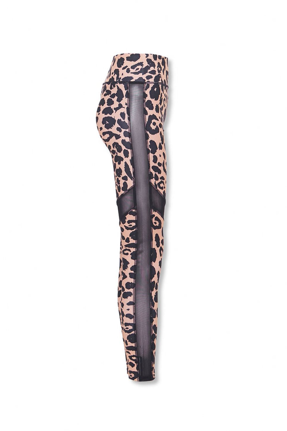 NATURAL/BLACK Active Leopard Print Leggings, image 2