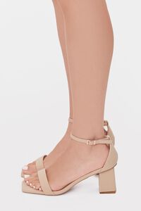 NUDE Faux Leather Ankle-Strap Heels, image 2