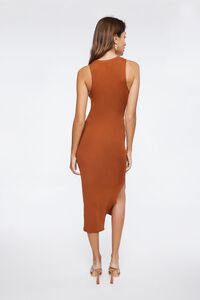 BROWN Asymmetrical Cutout Maxi Dress, image 3
