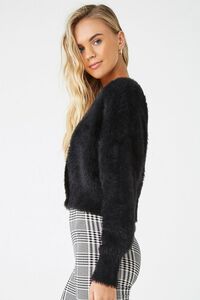 Fuzzy Button-Front Cardigan, image 2