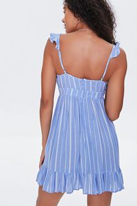 BLUE/WHITE Striped Mini Dress, image 3