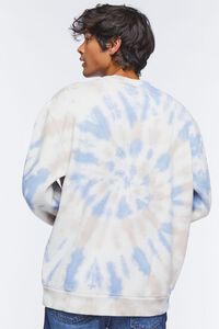 BLUE/TAUPE Graphic Tie-Dye Fleece Pullover, image 3