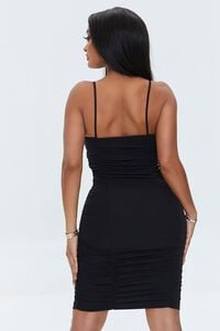 BLACK Ruched Cutout Bodycon Dress, image 3