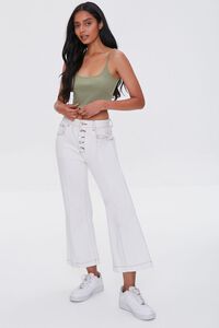 OLIVE Ribbed Cropped Cami, image 4