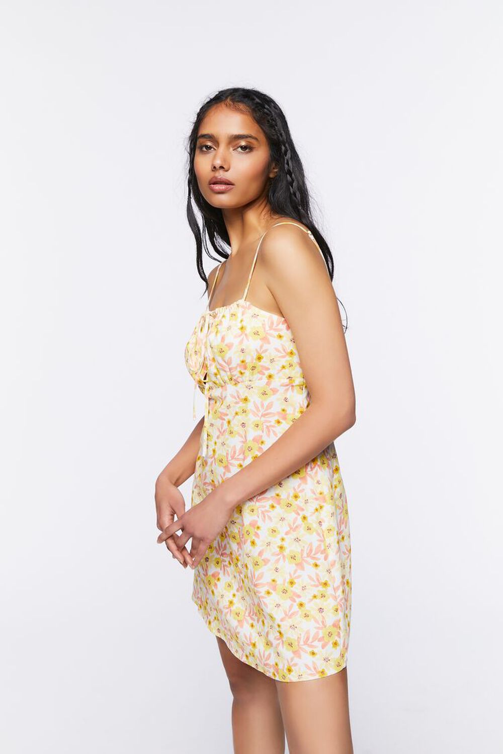 YELLOW/MULTI Floral Print Cami Mini Dress, image 2