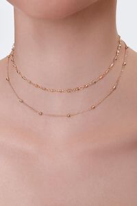 GOLD Beaded Layered Choker Necklace, image 1