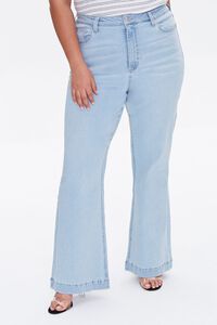 LIGHT DENIM Plus Size High-Rise Flare Jeans, image 2