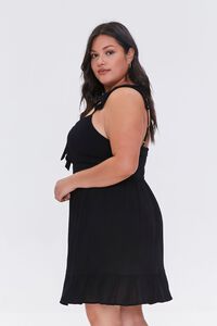 BLACK Plus Size Ruffle-Trim Dress, image 2